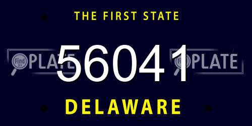 56041 Delaware License Plate