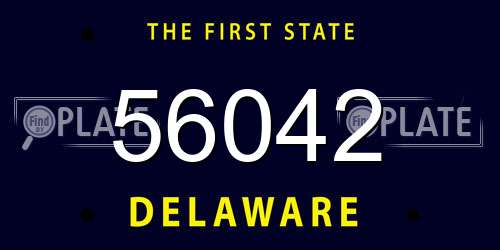 56042 Delaware License Plate