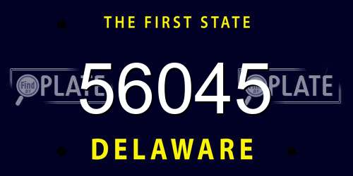 56045 Delaware License Plate