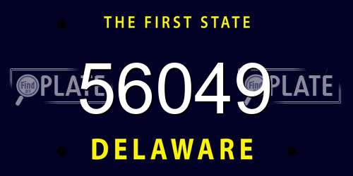 56049 Delaware License Plate