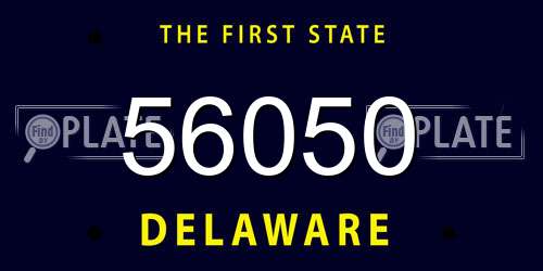 56050 Delaware License Plate