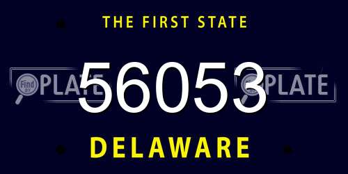 56053 Delaware License Plate