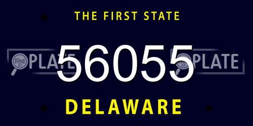 56055 Delaware License Plate