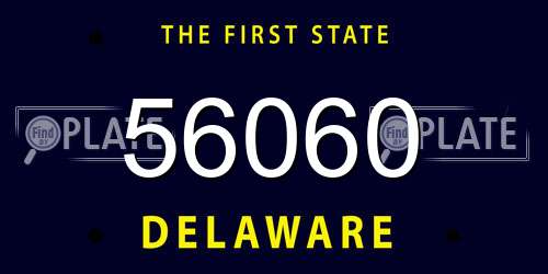 56060 Delaware License Plate