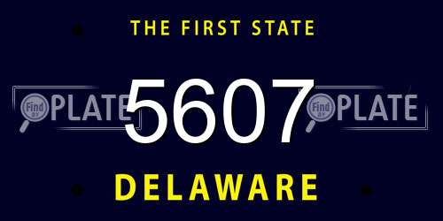 5607 Delaware License Plate