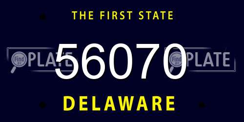 56070 Delaware License Plate