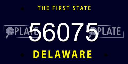 56075 Delaware License Plate