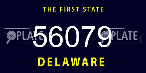 56079 Delaware License Plate
