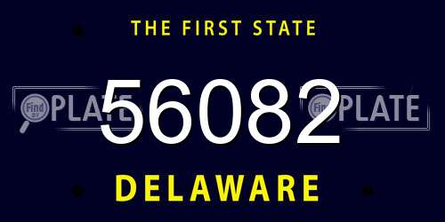 56082 Delaware License Plate