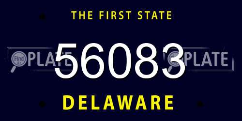 56083 Delaware License Plate