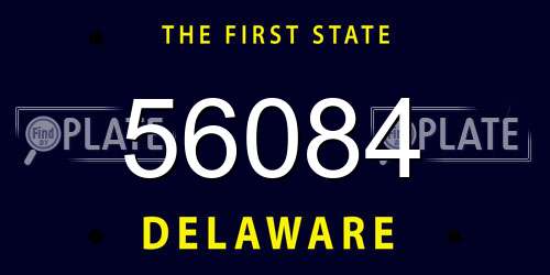 56084 Delaware License Plate