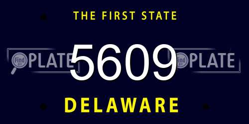 5609 Delaware License Plate