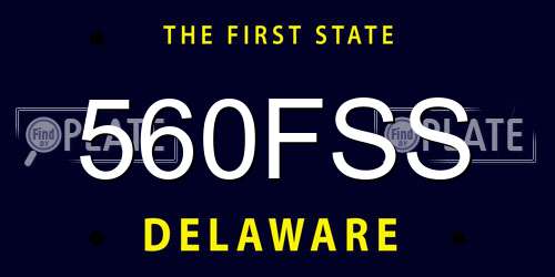 560FSS Delaware License Plate