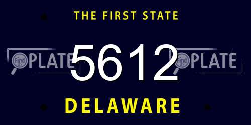 5612 Delaware License Plate