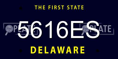 5616ES Delaware License Plate