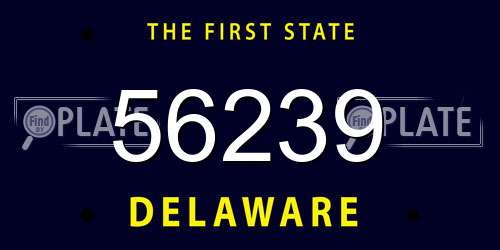 56239 Delaware License Plate
