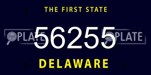56255 Delaware License Plate