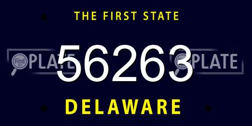 56263 Delaware License Plate