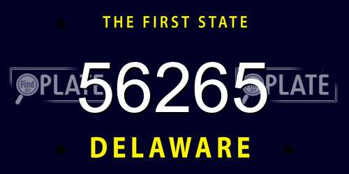 56265 Delaware License Plate