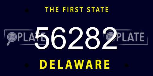 56282 Delaware License Plate