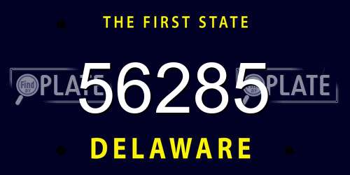 56285 Delaware License Plate