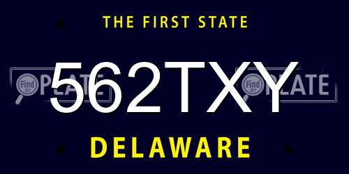 562TXY Delaware License Plate