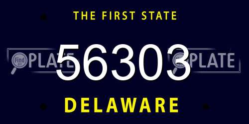 56303 Delaware License Plate