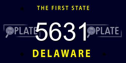 5631 Delaware License Plate