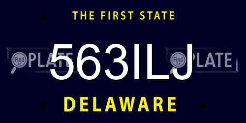 563ILJ Delaware License Plate
