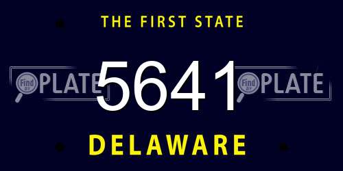 5641 Delaware License Plate
