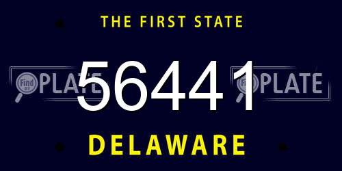 56441 Delaware License Plate