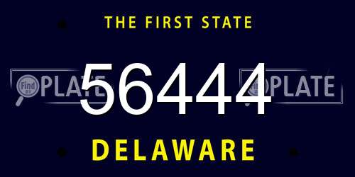 56444 Delaware License Plate