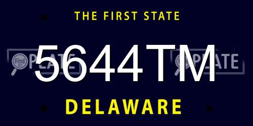 5644TM Delaware License Plate