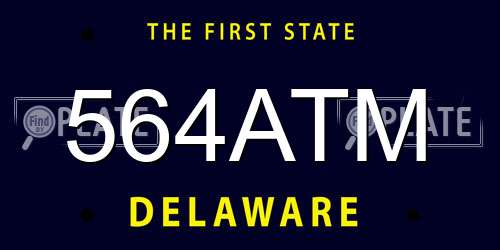 564ATM Delaware License Plate
