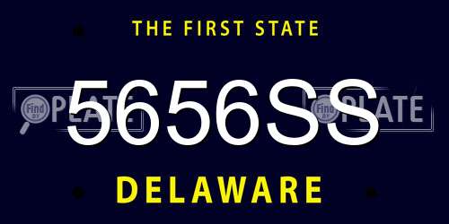 5656SS Delaware License Plate
