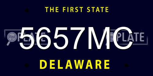 5657MC Delaware License Plate