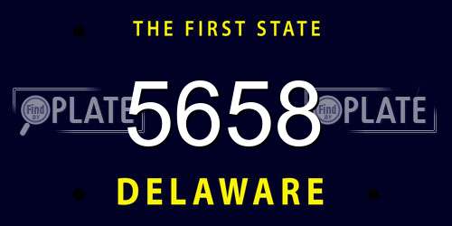 5658 Delaware License Plate
