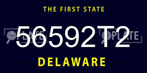 56592T2 Delaware License Plate