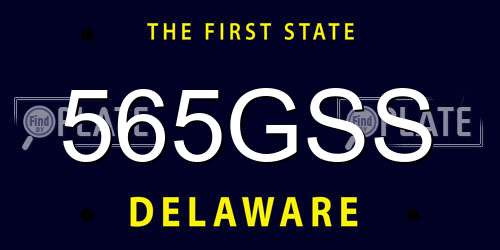 565GSS Delaware License Plate