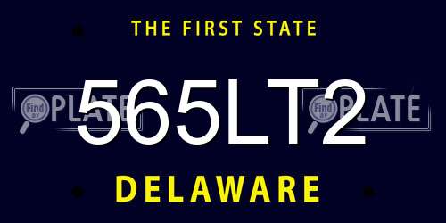565LT2 Delaware License Plate