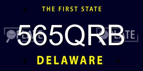 565QRB Delaware License Plate