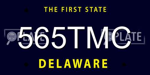 565TMC Delaware License Plate