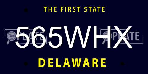 565WHX Delaware License Plate