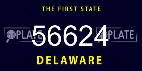 56624 Delaware License Plate
