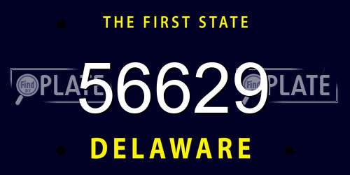 56629 Delaware License Plate