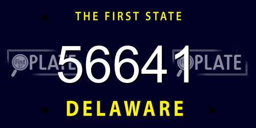 56641 Delaware License Plate