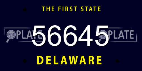 56645 Delaware License Plate