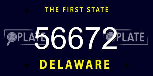 56672 Delaware License Plate