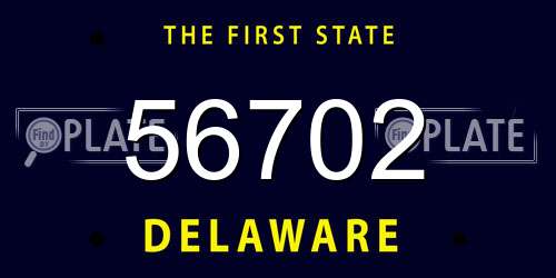 56702 Delaware License Plate