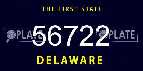56722 Delaware License Plate